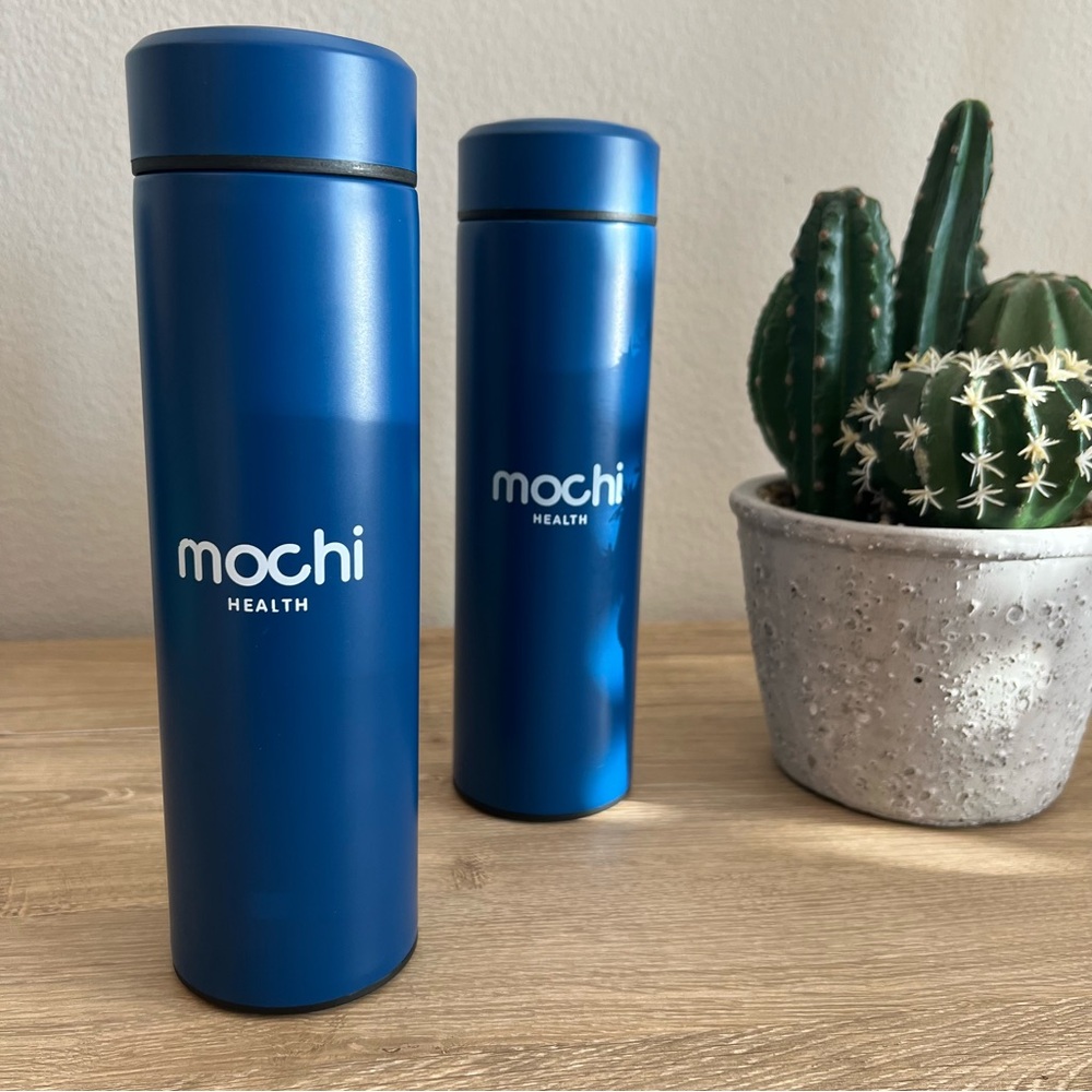 Set Mochi Health Stainless Steel Tumbler Set w/ Ice Sticks Blue 2-Pack